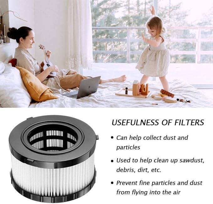 4 Pack HEPA Filter Replacement Compatible with DEWALT Wet Dry Vacuum DC5151H DC515 DCV517 DCV517B-with 2 Cleaning Brushes by Beilan