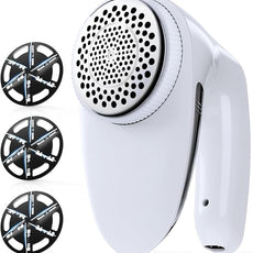 POPCHOSE Fabric Shaver, Rechargeable Lint Remover Defuzzer Sweater Shaver, Fuzz Remover for Clothes, Sweater, Furniture, Couch, Cashmere(Two 6-Leaf Blades Extra, Electrostatic Brush)…