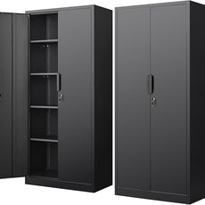 Metal Garage Storage Cabinets with Doors and Adjustable Shelves,70.8