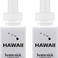 Pura & Homesick Home Scent Refill - Smart Home Air Diffuser - Up to 120-Hours of Luxury Fragrance per Refill - Home Essential - Clean & Safe Diffuser Fragrance - 2 Pack, Hawaii