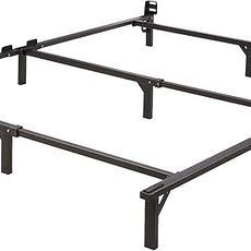 Amazon Basics Metal Bed Frame(Box Spring Required), 9-Leg Base for Box Spring and Mattress, Queen, Tool-Free Easy Assembly, 79.5
