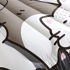 CVHOUSE Cat Bedding,Cartoon Cat Comforter King,Animals Print Comforter Set for Kids,Kawaii Quilt Set with 1 Comforter and 2 Pillow Cases