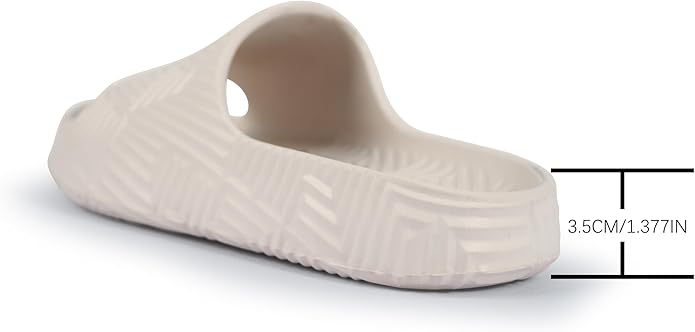 Weweya Slides for Women and Men - Bathroom Shower Shoes - Non Slip House Slippers - Lightweight Beach Sandals