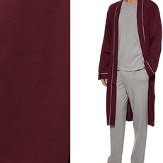 HOLOVE Men's Pure Cotton Bathrobe Lightweight Kimono and Hooded Spa Robes Soft Sleepwear