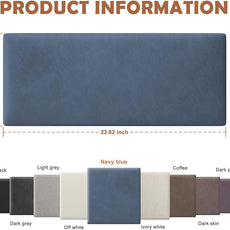 IFNOW Wall Mounted Upholstered Headboard Full, 3D Peel and Stick Soundproof Wall Panels, Reusable and Removable Padded Headboard Leather Bed Headboard, 6 Panels Headboard 9.84