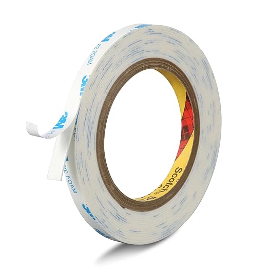 Double Sided Foam Tape | 0.39" x16.5Ft|3M Strong Adhesive Vibration Resistant Tape for Indoor/Outdoor Paint Wall Picture Hanging Poster|Free Damage Mounting Heavy Duty Foam Tape(0.39in/10mm x 16.5ft)