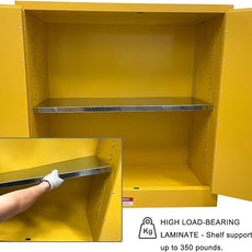 koxuyim Fire Resistant Storage Cabinet, Double Wall Steel Construction, Explosion Proof Storage Cabinet with Adjustable Shelf Meets Safety Standards (43