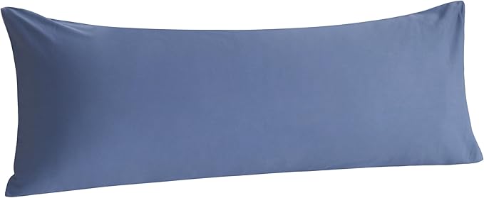 NTBAY Cotton Body Pillowcase - Envelope Closure 20x54 Pillowcase, Breathable and Soft Bed Pillow Case, Denim Blue