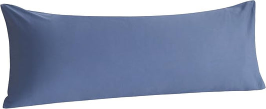NTBAY Cotton Body Pillowcase - Envelope Closure 20x54 Pillowcase, Breathable and Soft Bed Pillow Case, Denim Blue