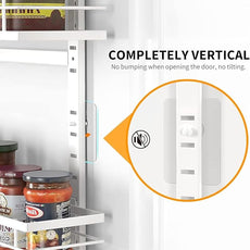 Moforoco White Narrow 9-Tier Over The Door Pantry Organizer, Pantry Organization and Storage, Metal Hanging Basket Wall Spice Rack Seasoning Shelves, 12.2