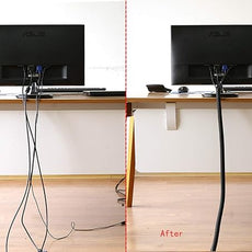 Alex Tech 25ft - 1.25 inch Cord Protector Wire Loom Tubing Cable Sleeve Split Sleeving for USB Cable Power Cord Audio Video Cable – Protect Cat from Chewing Cords - Black