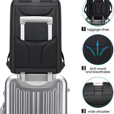 BANGE Business Laptop Backpack Fits 15.6 Inch Notebook, Anti Theft Work Backpack with USB Charging Port for Office Work Airplane Business Travel…