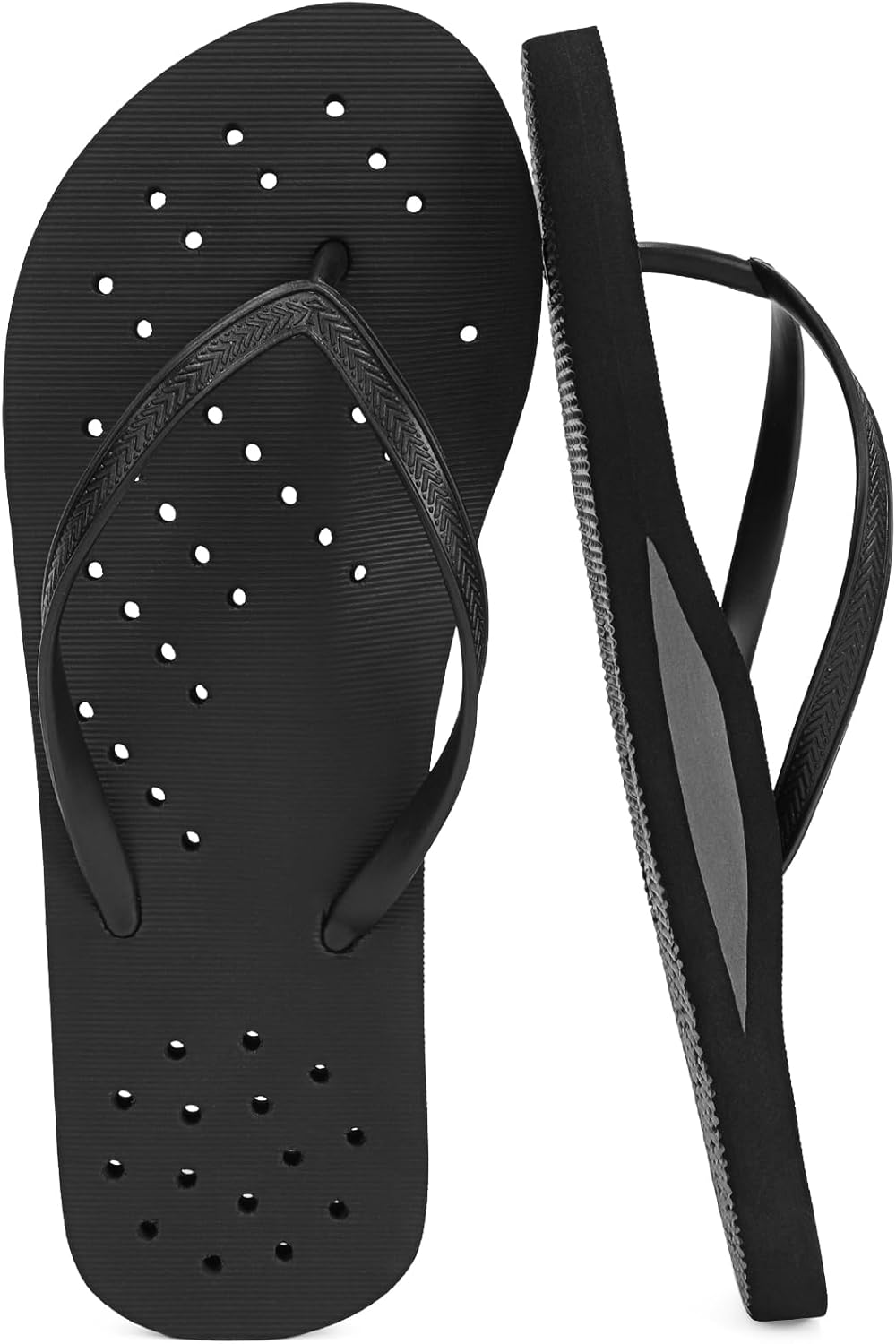 STQ Shower Shoes Women Quickly Dry Arch Support Flip Flops Non Slip Beach Pool Dorm Thong Sandals with Drain Holes