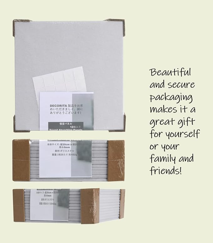 Felt Wall Tiles | Large Cork Board Alternative | Aesthetic Felt Bulletin Board for Office, Home & Classroom | Large Cork Boards for Walls Pinboard (12-Pack) | Gray White