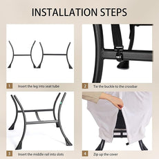 Tiita Lazy Chair with Ottoman, Modern Large Accent Lounge Armchair, Comfy Leisure Sofa Reading Chair with Footrest for Bedroom, Living Room, Dorm Rooms, Garden and Courtyard, Plush White