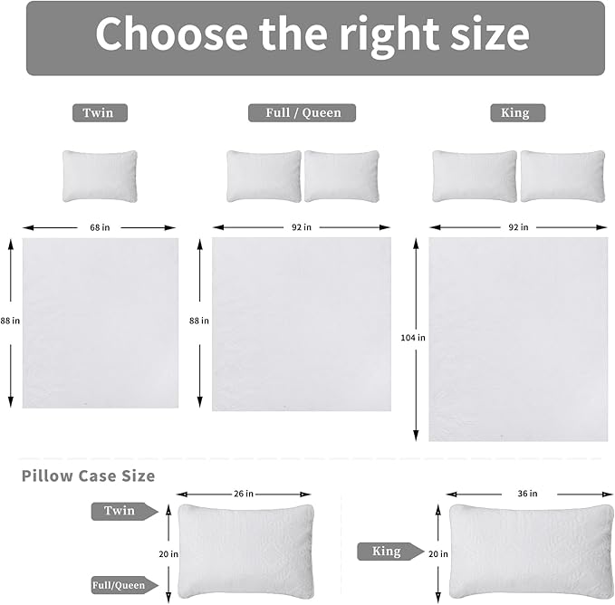 Easy-Going Full/Queen Size Reversible Quilt Set with 1 Quilt and 2 Pillow Shams, Soft Bed Quilt Cover, Water Resistant Lightweight Microfiber Bedspread, Stain Resistant, Olive Leaf-White/White