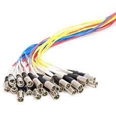 Seismic Audio - SARMSS-24x1515 - 24 Channel XLR TRS Combo Splitter Snake Cable - two 15' XLR trunks Rack Mount