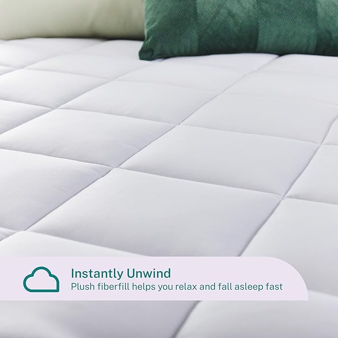 Sleep Innovations Dual Layer 4 Inch Memory Foam Mattress Topper, Full Size, Ultra Soft Support, 3 Inch Cooling Gel Memory Foam Plus 1 Inch Fluffy Pillow Top Cover