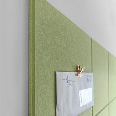 Felt Wall Tiles | Large Cork Board Alternative | Aesthetic Felt Bulletin Board for Office, Home & Classroom | Large Cork Boards for Walls Pinboard (12-Pack) | Spring Green