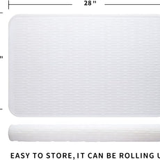 Silicone Dish Drying Mat for Multiple Usage,Easy clean,Eco-friendly,Heat-resistant Silicone Mat for Kitchen Counter or Sink,Refrigerator or Drawer Liner Translucent 3XL 28 inches x 18 inches