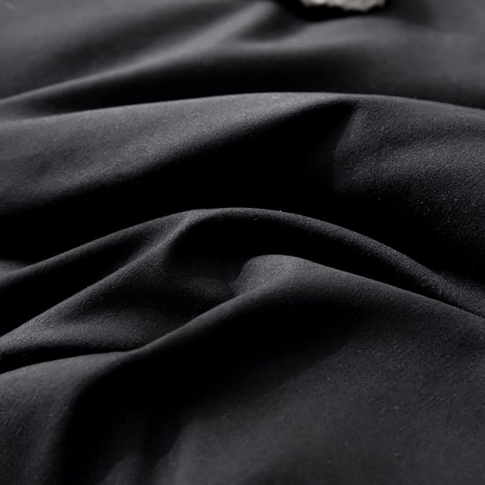 ROSGONIA Oversized King Comforter Black, 3pcs(1 Boho Comforter & 2 Pillowcases) Soft Lightweight Oversized King Size Comforter Sets All Season Bedding