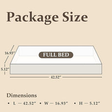 Full Bed Frame with Headboard and Footboard, Metal Full Bed Frame with Under Bed Storage, All-Metal Support System, No Box Spring Needed, Easy Assembly,Rustic Brown