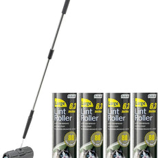 Fedicelly Lint Rollers Pet Hair Extra Sticky Floor with Long Handle,Large Cat Dog Hair Remover Laundry Clothes Carpet Furniture,6.3 inches Wider with 320 Sheets Giant Lint Remover Brush for Couch