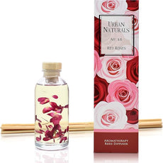 Urban Naturals Red Roses Reed Diffuser Oil Gift Set| Floral Scented Sticks Room Freshener for Bathroom, Kitchen & Bedroom | Great Idea