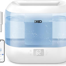 Dreo Humidifiers for Bedroom, Top Fill 4L Smart Cool Mist Humidifier with Oil Diffuser, Cartridge, Nightlight, 36H Runtime, Quiet Ultrasonic Humidifiers for Home, Baby Nursery, Plants, Office, HM311S