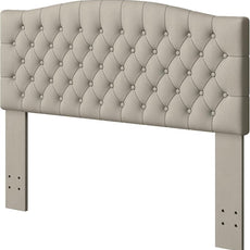 Velvet Upholstered Headboard Queen/Full Size Latest Model Wall Mount, Bed Frame Mount, Featuring High-Density Sponge Padding, Luxury Texture Easy Assembly Comfort and Style-Taupe