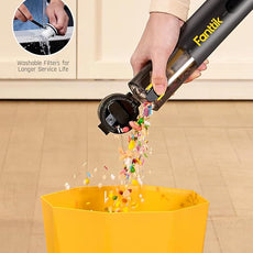 Fanttik Slim V10 APEX Cordless Car Vacuum, 4-in-1 Portable Mini Handheld Vac, 19kPa Suction Power, Upgraded Smart Digital Display, 2 Suction Modes for Small Jobs, Car, Office Desk, Keyboards (Black)