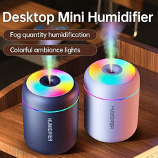 180ml Portable Small Humidifier with Colorful LED Night Light, USB Personal Desktop Humidifier for Car Home Office Travel, Auto Shut-Off, 2 Mist Modes, Super Quiet
