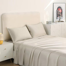 Twin XL Size 3 Piece Bed Sheet Sets, DeepSleep Tech Luxury Bedding Made with 100% Tencel Lyocell - Silky, Lustrous & Gentle on Skin | Sands of Time (2 Sheets, 1 Pillow Case)