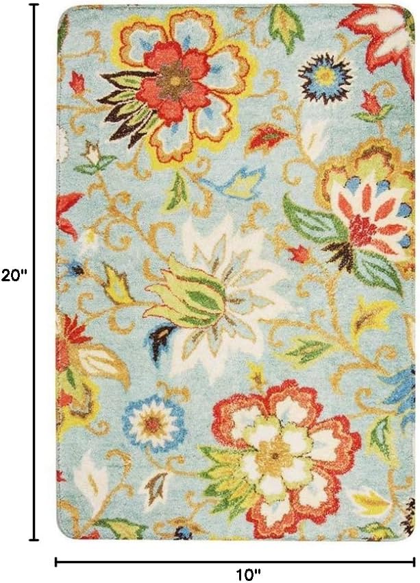 Lahome Collection Modern Floral Area Rug - 2’X 3’ Non-Slip Colorful Vintage Throw Area Rug Accent Distressed Floor Carpet for Living Room Bedrooms Decor (2’X 3’, Paisley)