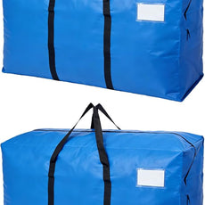 2 Pack Heavy Duty Moving Bags with Backpack Straps & Handles, Large Storage Bags with Zipper for Clothes, College Moving Supplies and Dorm Essentials (33 Gal, Blue)
