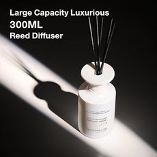 M&SENSE Reed Diffuser Set, 10.14 fl oz Large Reed Diffuser, Apricot Sage Scented with Natural Essential Oils, Long Lasting with 7 Sticks, Non-Toxic Home Fragrance Reed Diffuser for Bedroom, Bathroom