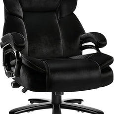 500lbs Fabric Big and Tall Office Chair,500lbs Heavy Duty Office Chair for Heavy People, High Back Executive Computer Chair with Adjustable Lumbar Support, Dual Rubber Wheel