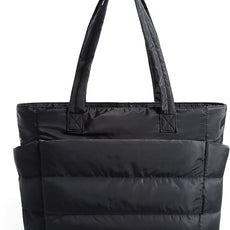 BAGSMART Tote Bag for Women, Lightweight Puffy Tote Bag with Compartments Shoulder Bag Handbag for Travel, Work, Gym