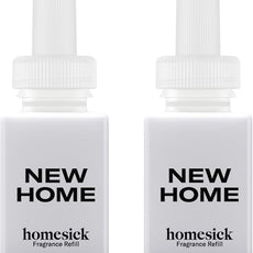 Pura & Homesick Home Scent Refill - Smart Air Diffuser - Up to 120-Hours of Luxury Fragrance per Refill - Home Essential - Clean & Safe Diffuser Fragrance - 2 Pack, New Home