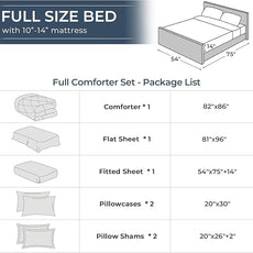 HEVUMYI Pink Full Comforter Set - 7-Piece All Season Bed in a Bag Full, Ultra Soft Bedding Set with Comforter, Flat Sheet, Fitted Sheet, Pillowcases, Pillow Shams, Pink