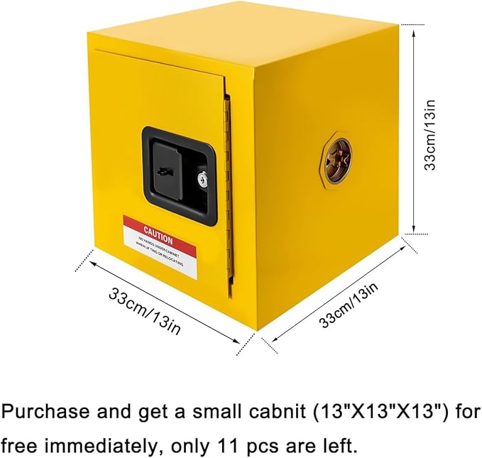 koxuyim Fire Resistant Storage Cabinet, Double Wall Steel Construction, Explosion Proof Storage Cabinet with Adjustable Shelf Meets Safety Standards (43" x 18" x 44")