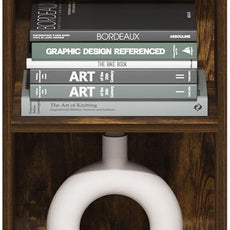 Furinno PASIR Book Shelf, 4-Tier Modern Bookshelf, Open Shelves Bookcase 9 x 12 x 42, for Living Room, Bedroom, Home Office, Amber Pine