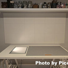 White Cork Board Tiles | Large Cork Board Alternative | Felt Wall Tiles (12-Pack) | Aesthetic Felt Bulletin Board for Office, Home & Classroom | Large Cork Boards for Walls Memo Board | White