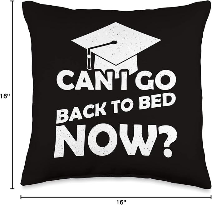 Funny Graduation Graduated Graduate Student Sarcastic Humor Throw Pillow