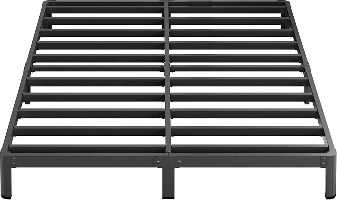 9 Inch King Bed Frame with Rounded Corner Legs Heavy Duty Metal King Size Platform Bed Frame No Box Spring Needed, Easy Assembly, Noise Free, Black.