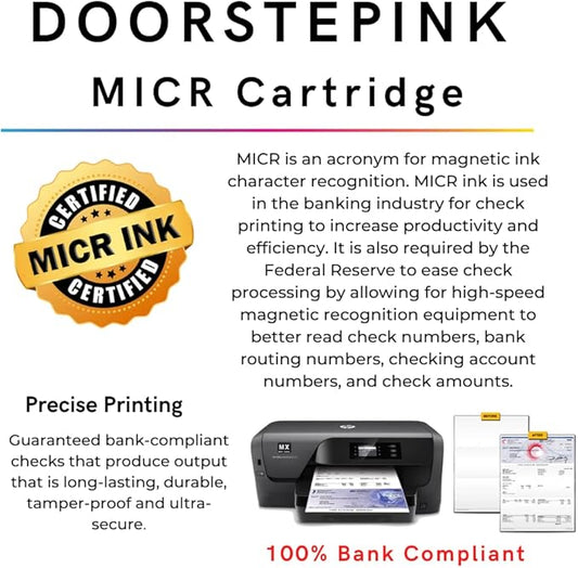 DoorStepInk 950XL Black MICR Remanufactured Ink Cartridge Replacement for HP 950XL (C2P23AN) — Compatible with OfficeJet Pro 251DW/276DW/8100/8600/8600 Plus/8610 — High Yield 1-Pack