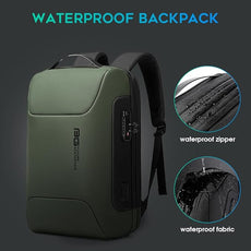 BANGE 15.6INCH Slim Laptop Backpack，Office Business Laptop with Lock, Anti Theft Travel Backpack with USB3.0 Charging Port for Men and Women…