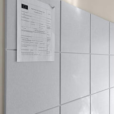 Felt Wall Tiles | Large Cork Board Alternative | Aesthetic Felt Bulletin Board for Office, Home & Classroom | Large Cork Boards for Walls Pinboard (12-Pack) | Gray White