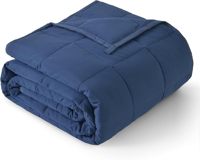 Topblan Weighted Blanket for Adults 12lbs, Soft Cooling Breathable Weighted Throw for Sleeping, Washable Heavy Blanket with Glass Beads for Winter, Sofa Bed, 48"x72" Twin Size