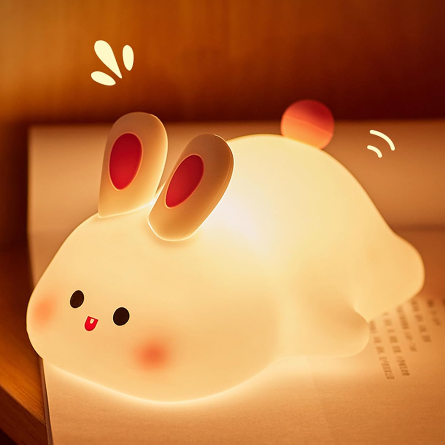 Existential Crisis Duck Lamp, Squishy Kids Cute Lying Flat Duck Night Light, Rechargeable Ducky Lay Touch Lamp, College White Elephant Gifts, Mom Mothers Day Gift, Fun Decor, Safe Silicone Dormly